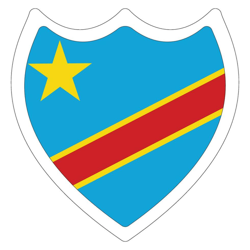 democratisch republiek van Congo vlag. democratisch republiek van de Congo ronde vlag vector