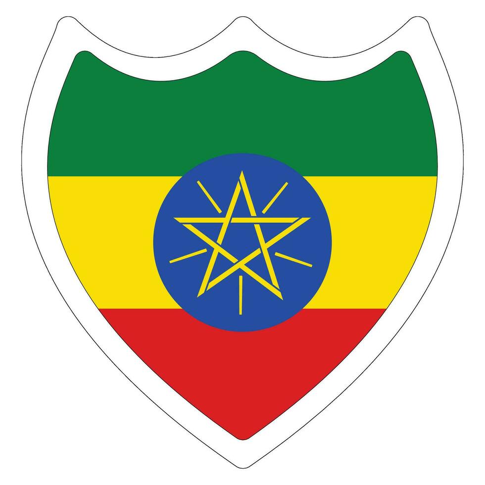 Ethiopië vlag vorm geven aan. vlag van Ethiopië ontwerp vorm geven aan. vector