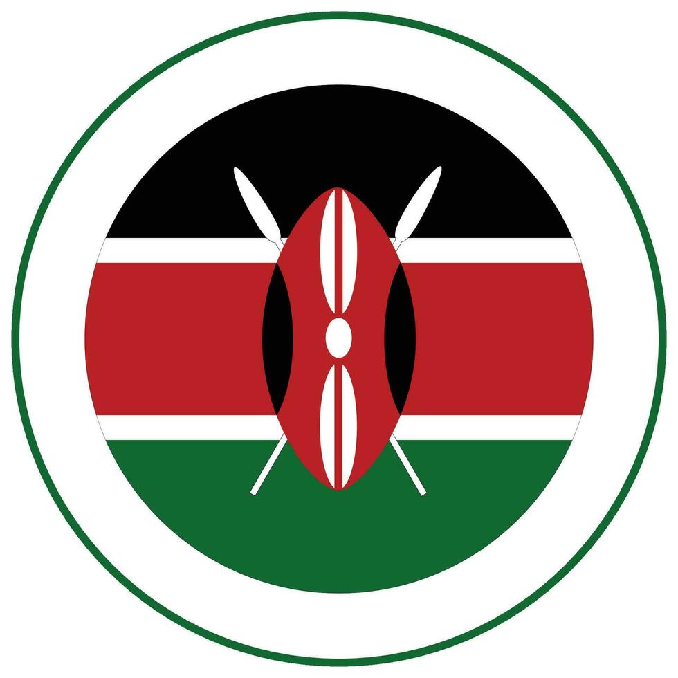 Kenia vlag vorm geven aan. vlag van Kenia vorm vector