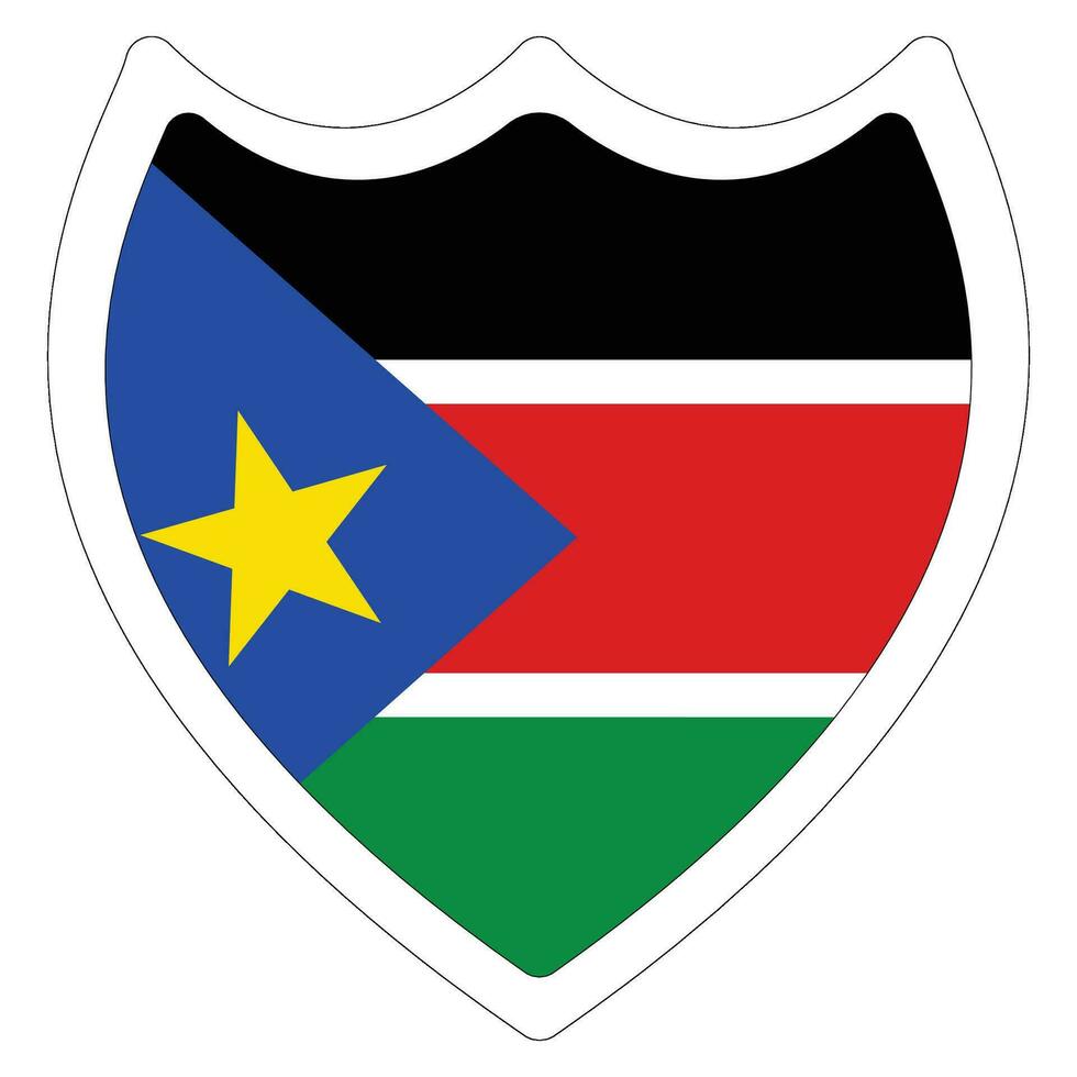 zuiden Soedan vlag. vlag van zuiden Soedan ontwerp vorm geven aan. vector