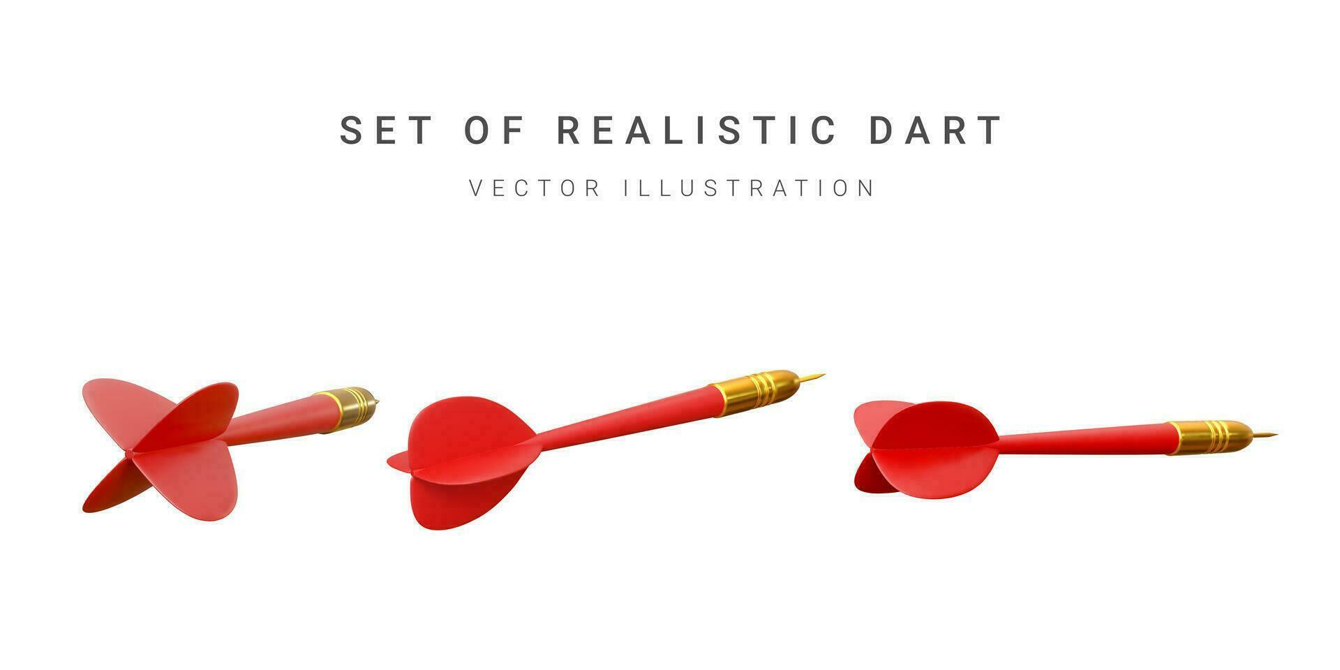 reeks van realistisch darts. vector illustratie