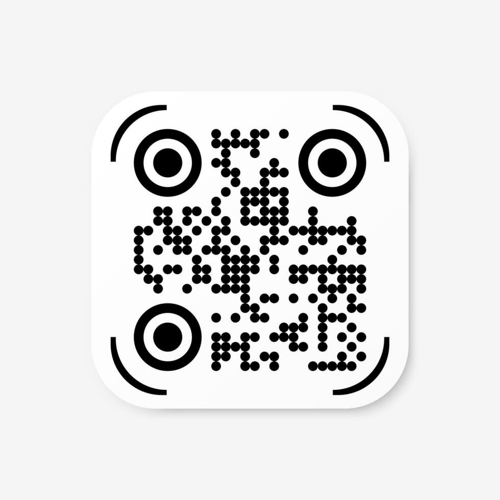 vector qr code monster voor smartphone scannen geïsoleerd Aan wit achtergrond