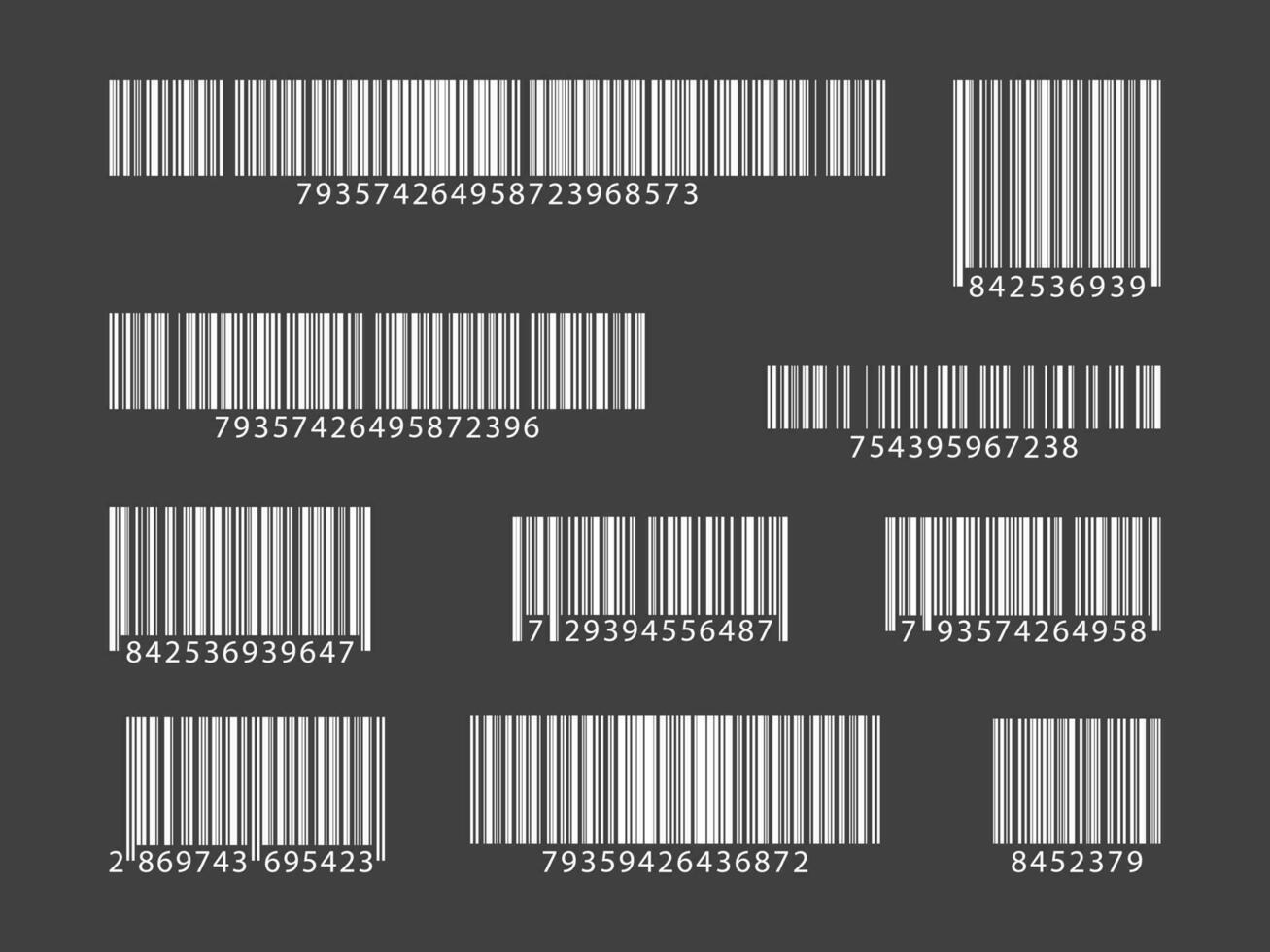 reeks van barcodes. verzameling qr codes. vector illustratie