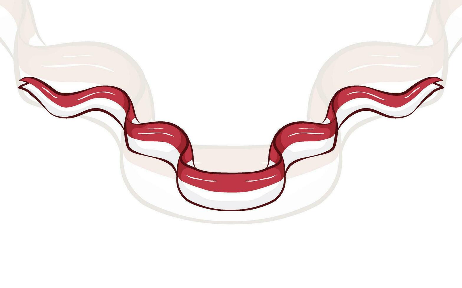 Indonesisch nationaal vlag lint element vector