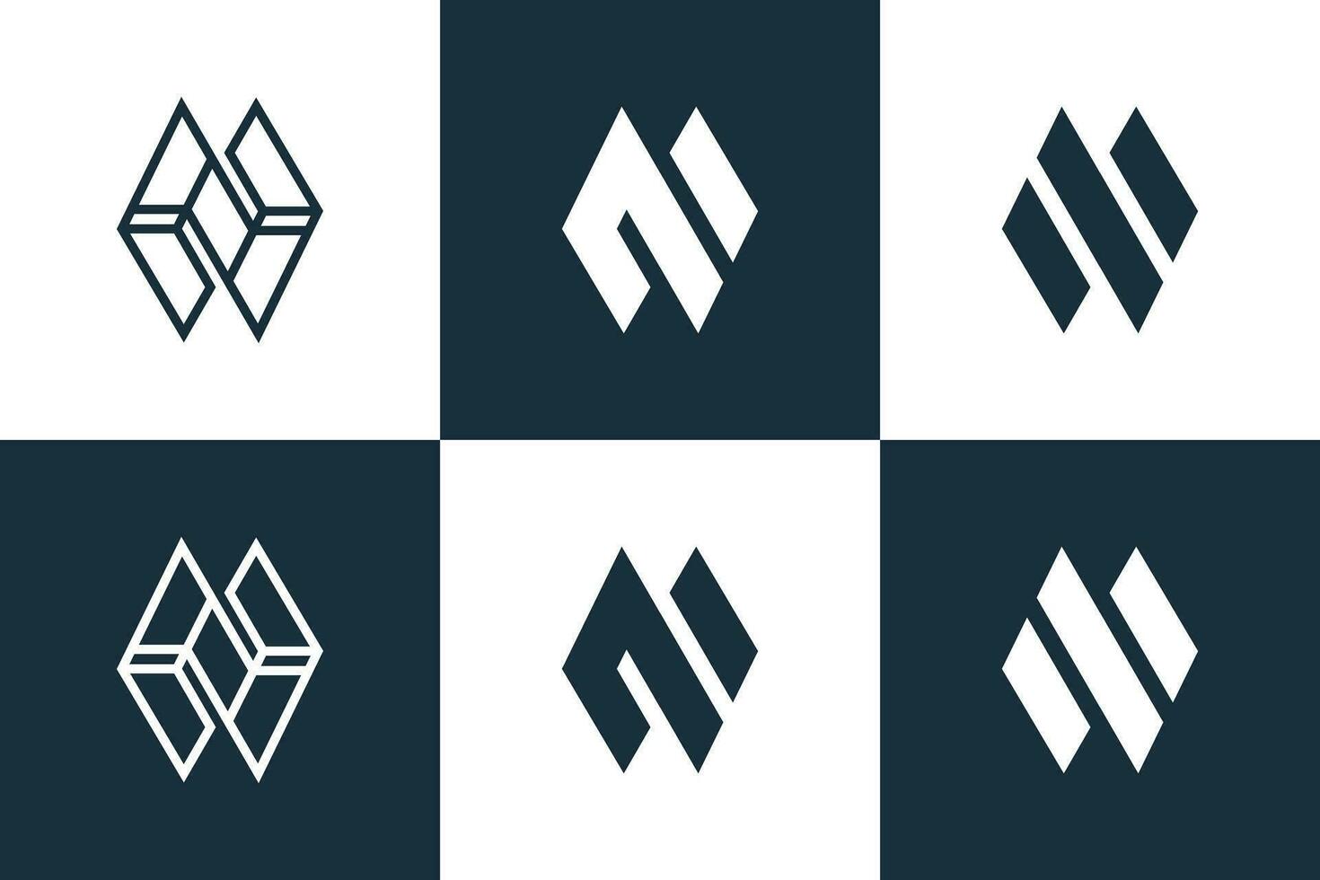 brief n logo vector met creatief uniek ontwerp