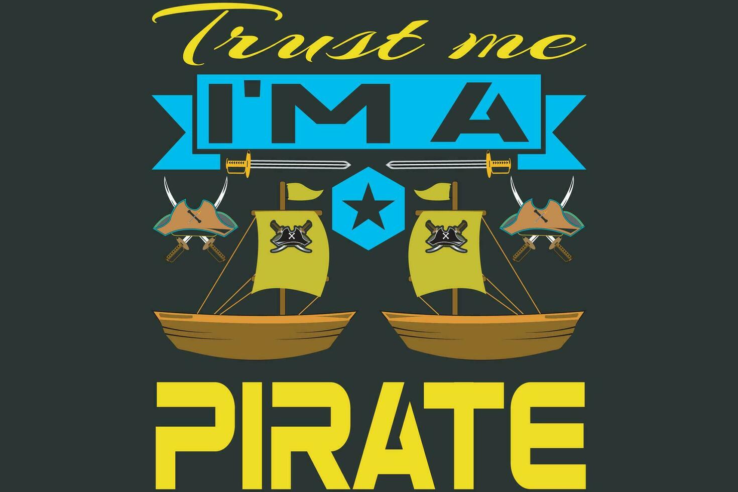 vertrouwen me ik ben een piraat vector