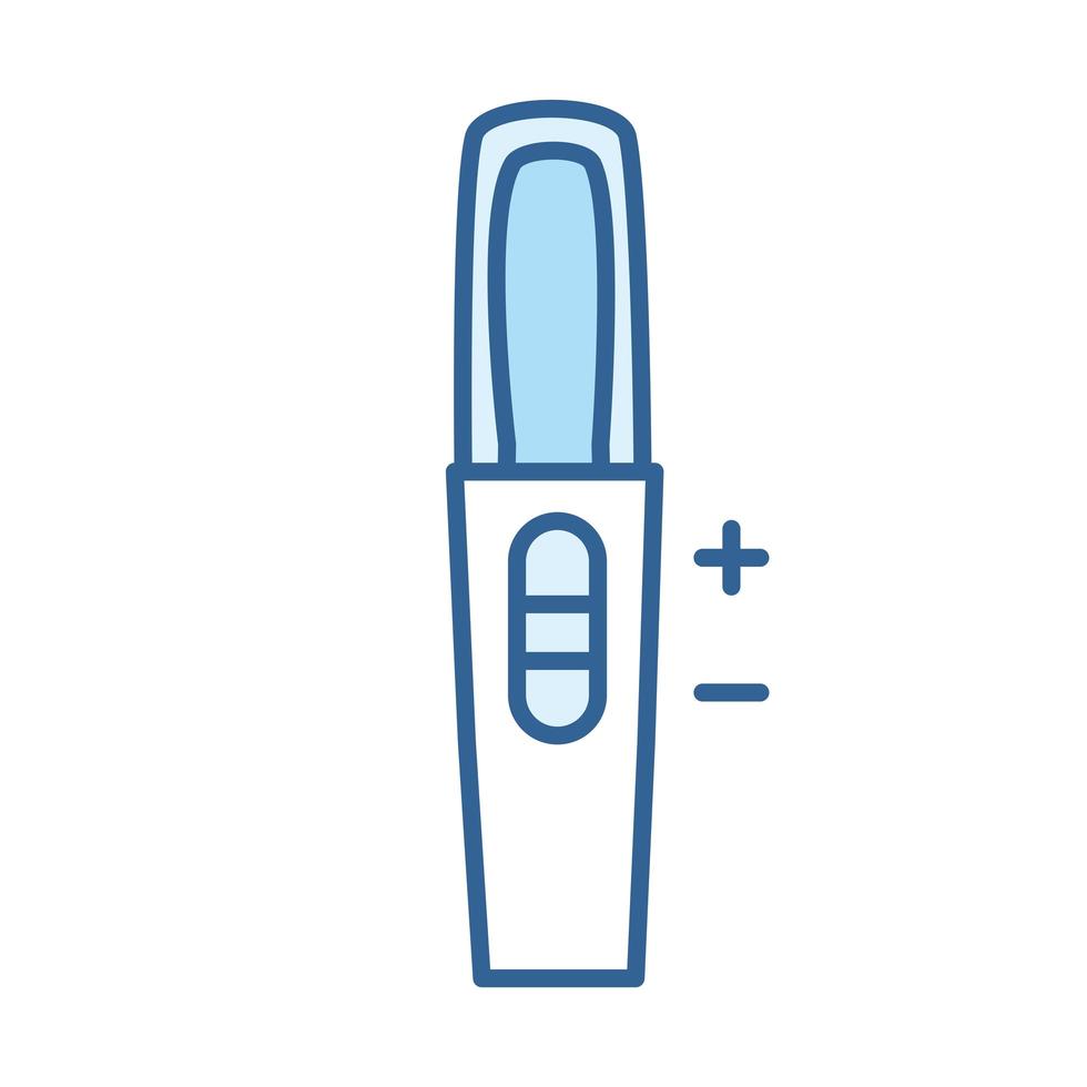 zwangerschapstest binnenlandse analyse lijn vullen blauw pictogram vector