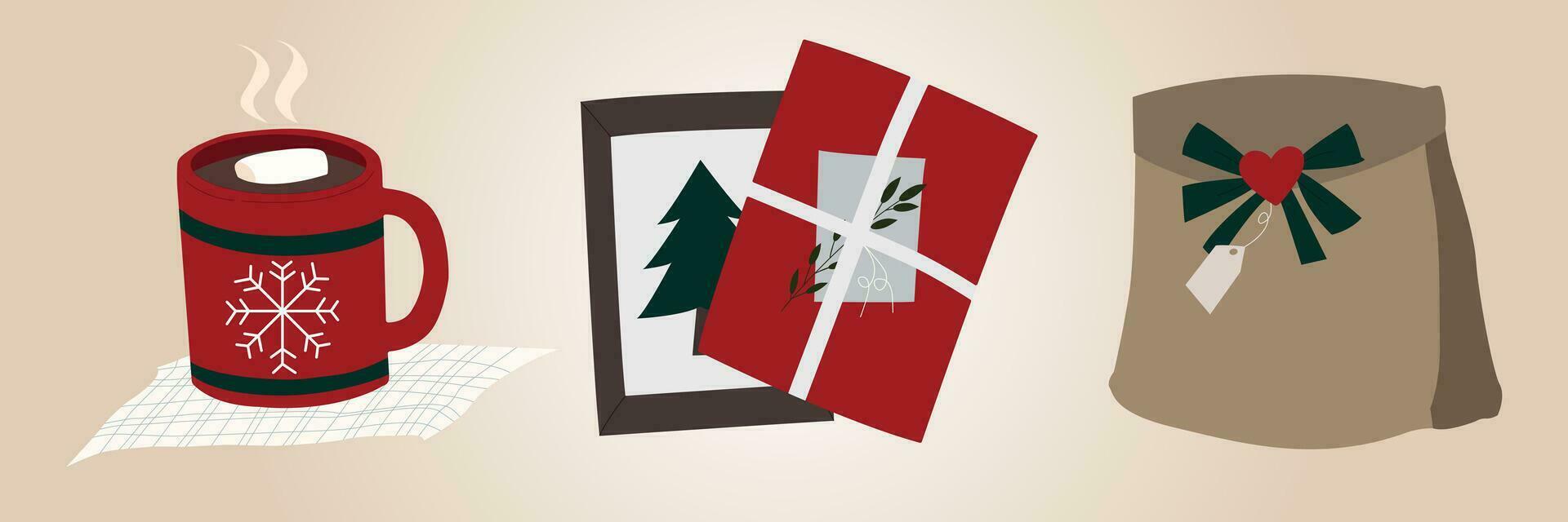 Kerstmis geschenk, vrolijk kerstmis, geschenk vector