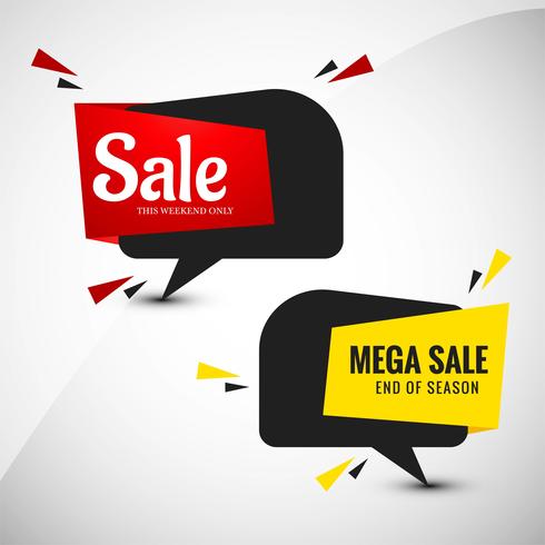 Mega verkoop banner set kleurrijk ontwerp vector