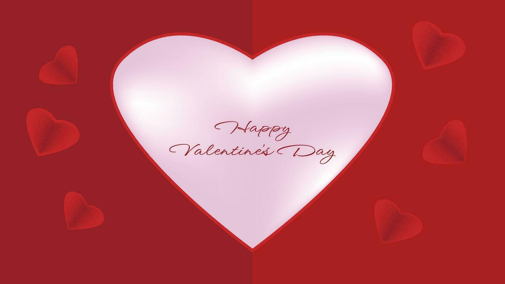 gelukkig Valentijnsdag dag met hart en tekst vector