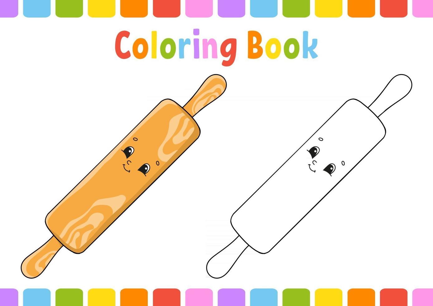 kleurboek voor kinderen. stripfiguur. vector illustratie. fantasiepagina voor kinderen. zwart contour silhouet. geïsoleerd op een witte achtergrond.