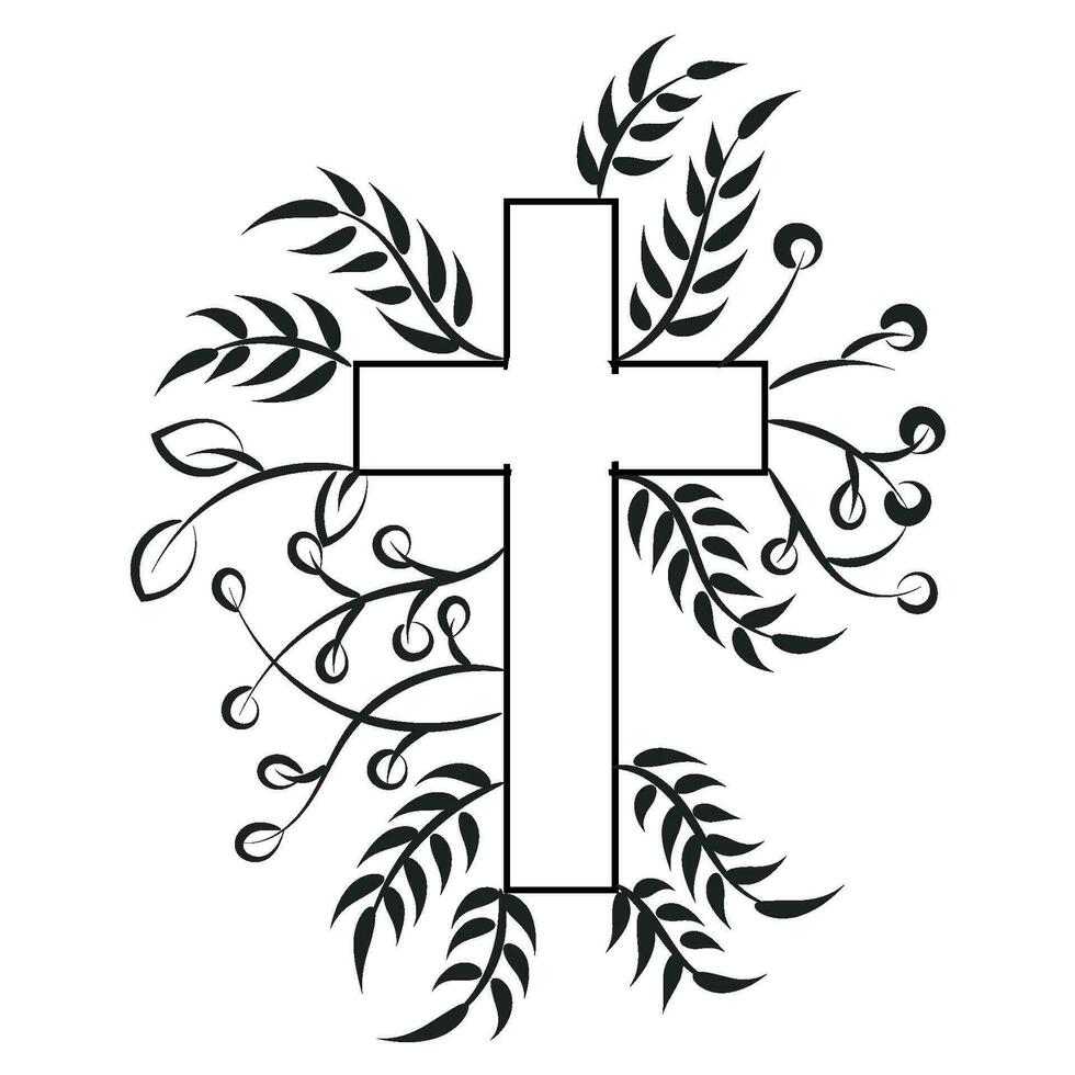 christen symbool ontwerp voor afdrukken vector