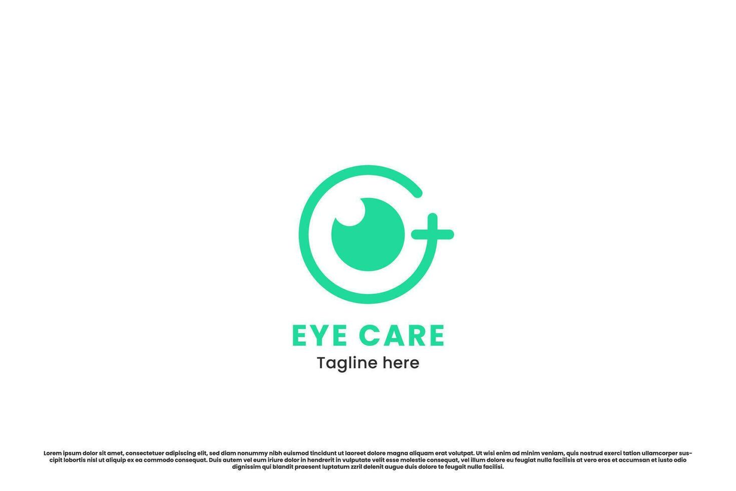oog zorg logo ontwerp illustratie. gemakkelijk modern minimalistische vlak silhouet oog optiek Gezondheid visie zorg. oog schoonheid Gezondheid ontwerp, geschikt voor oog schoonheid dokter Gezondheid ziekenhuis kliniek web app icoon. vector