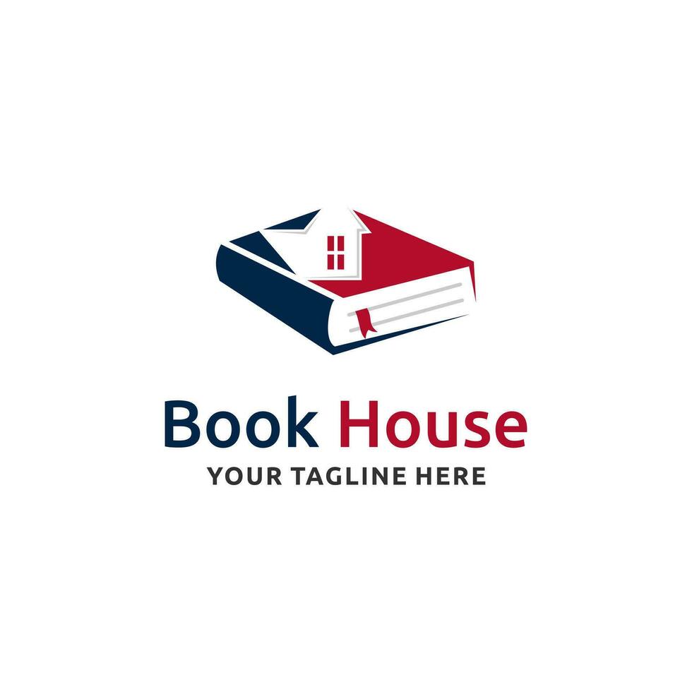 boek huis logo sjabloon ontwerp vector, embleem, creatief symbool, icoon. geschikt voor uw ontwerp nodig hebben, logo, illustratie, animatie, enz. vector