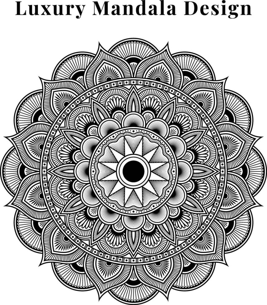 luxe sier- mandala creatief ontwerp sjabloon achtergrond. vector