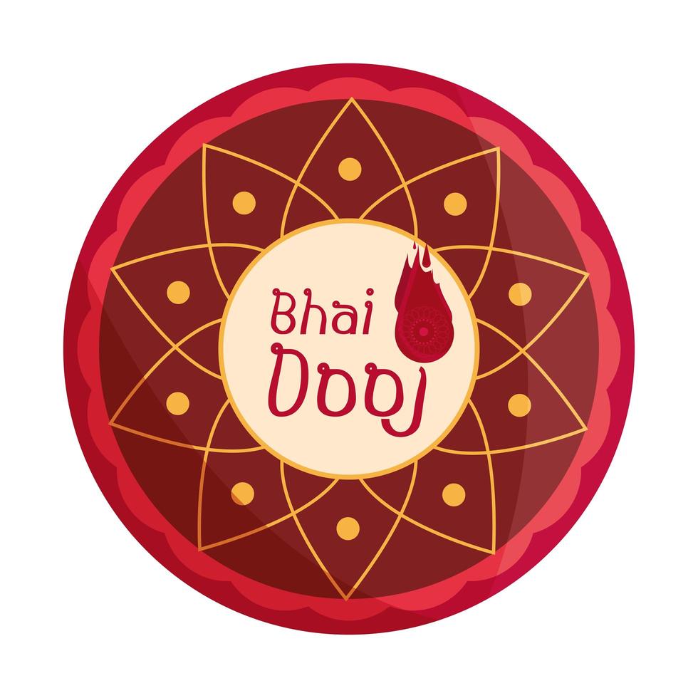 happy bhai dooj festival cultuur traditioneel gevierd door hindoes vector