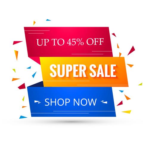 Super Sale Banner Design. Vector illustratie