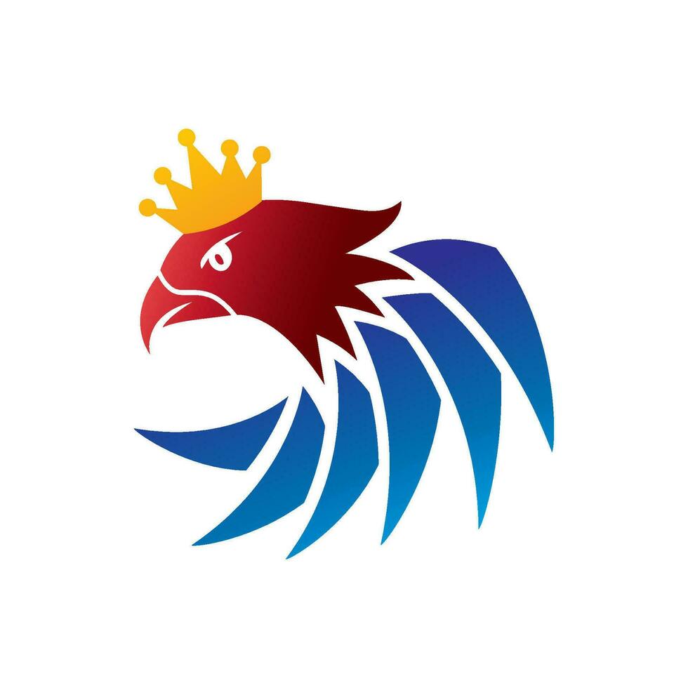 adelaar logo met een kroon Aan de hoofd. mooi zo voor een mascotte, heraldisch, of jas van armen. vector