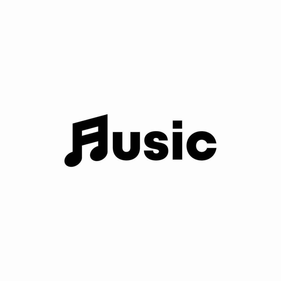 muziek- logo ontwerp, logotype en vector logo