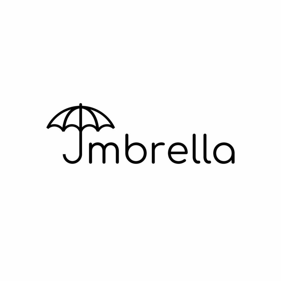 paraplu logo ontwerp, logotype en vector logo