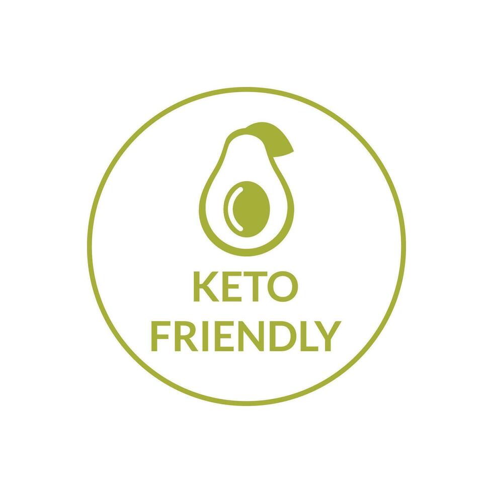 vector illustratie van vriendelijk keto icoon. voor een keto eetpatroon of verpakking lipidenvriendelijk voedingsmiddelen