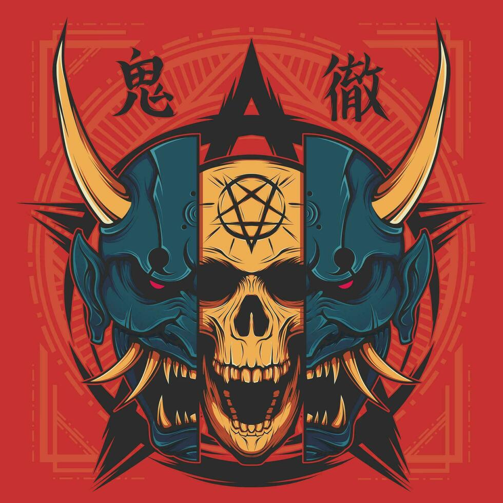 oni masker ontwerp illustratie vector