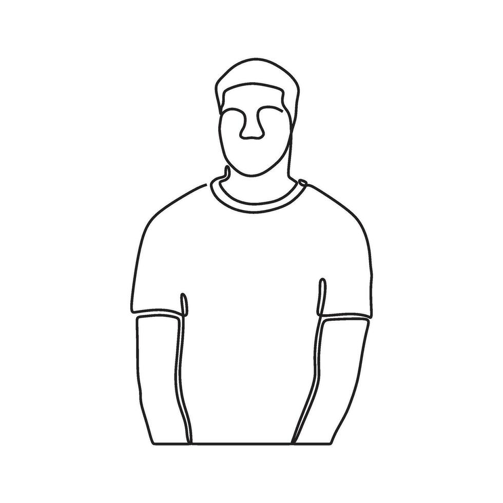 tekening Mens silhouet houding conceptuele vector