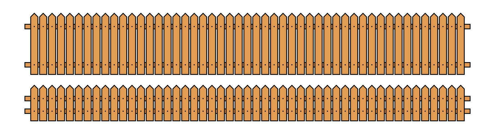 gekleurde schets hek in vlak stijl vector illustratie geïsoleerd Aan wit