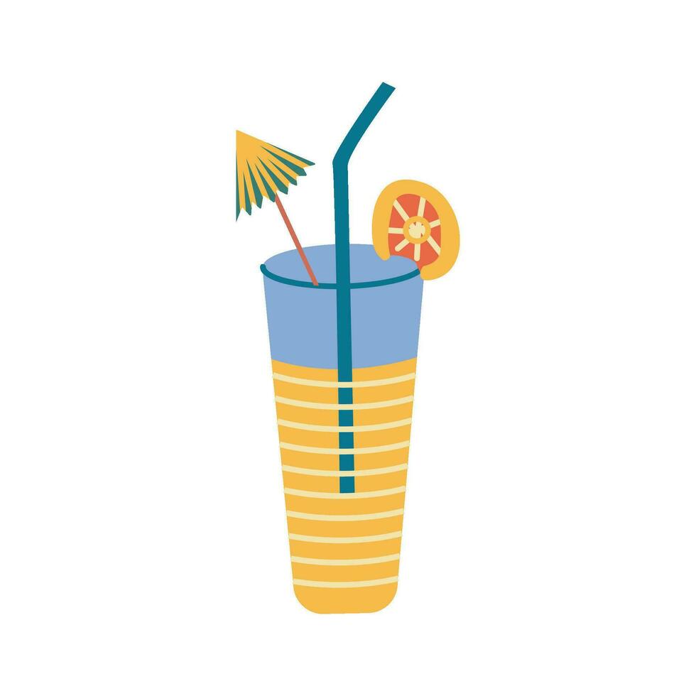 fruit sap retro limonade zomer cocktail vector