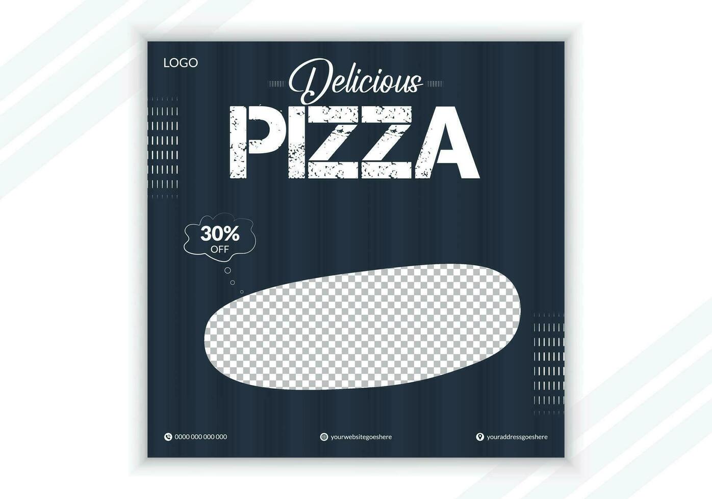pizza sociaal media post ontwerp vector