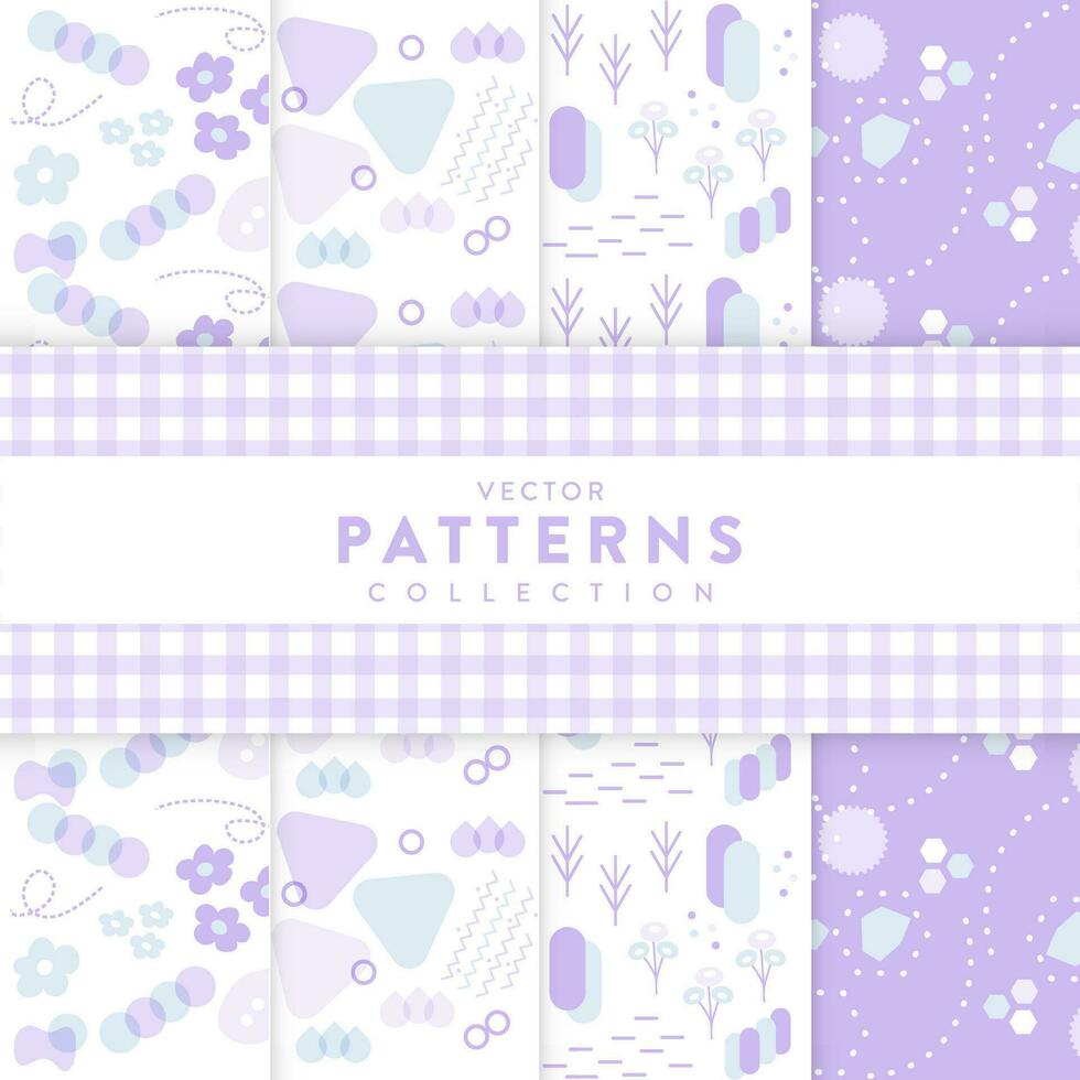 vector patronen collecties Purper naadloos patroon