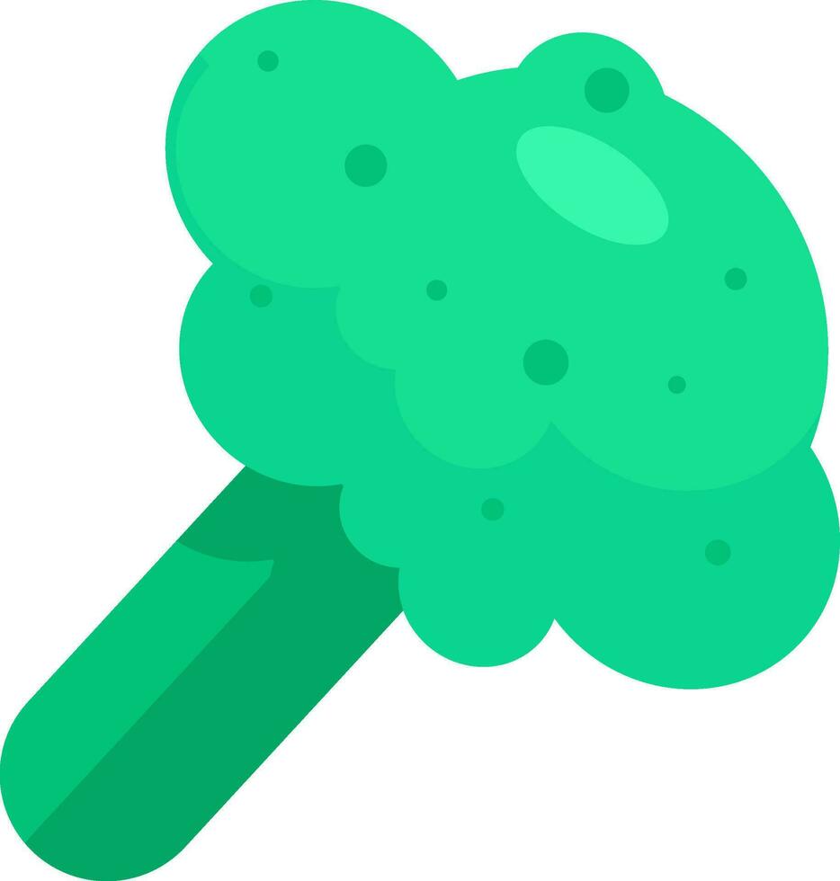vlak groente groen broccoli icoon vector