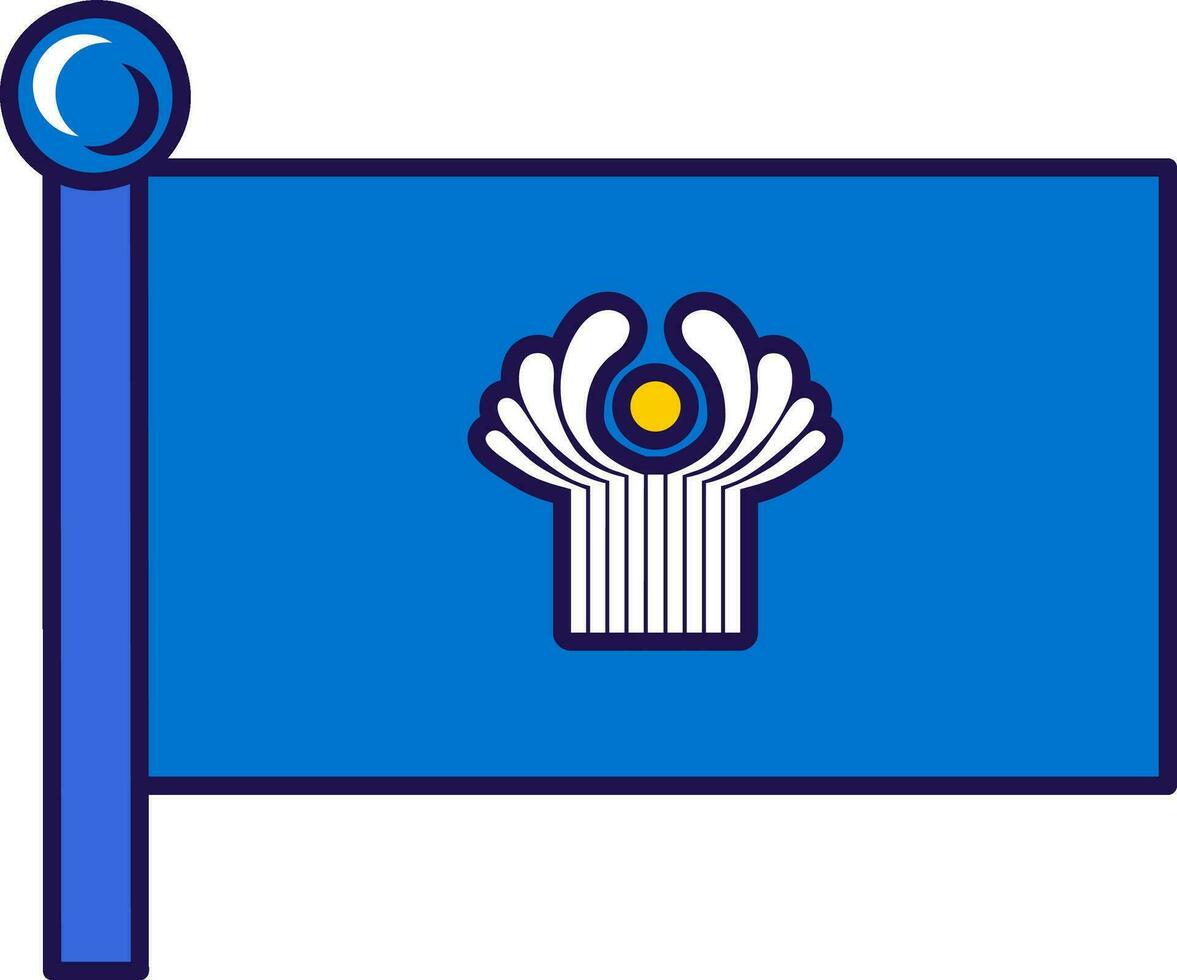 Gemenebest van onafhankelijk staten vlag vector