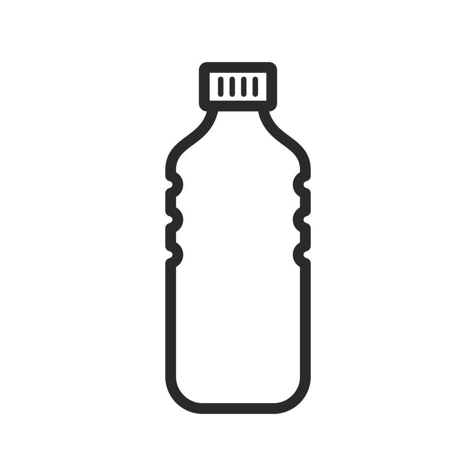 fles van water icoon. alcohol drinken symbool. vlak vector illustratie