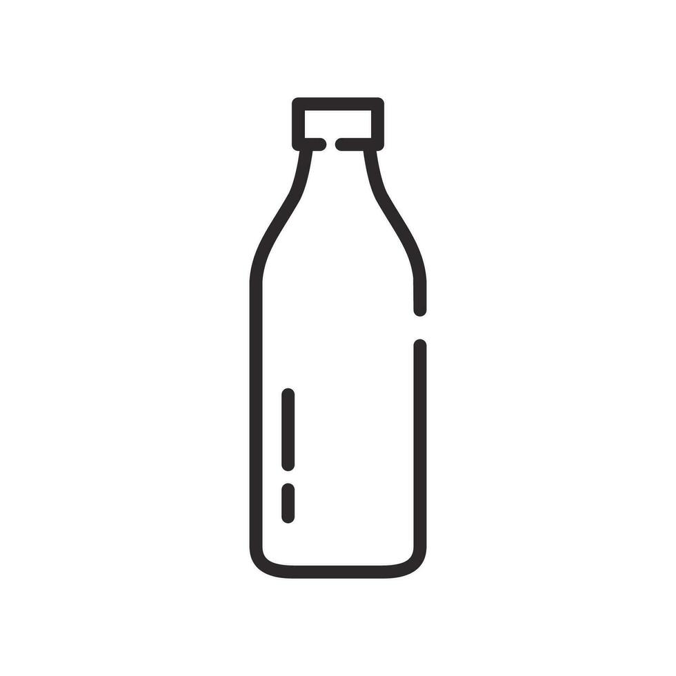 fles van water icoon. alcohol drinken symbool. vlak vector illustratie