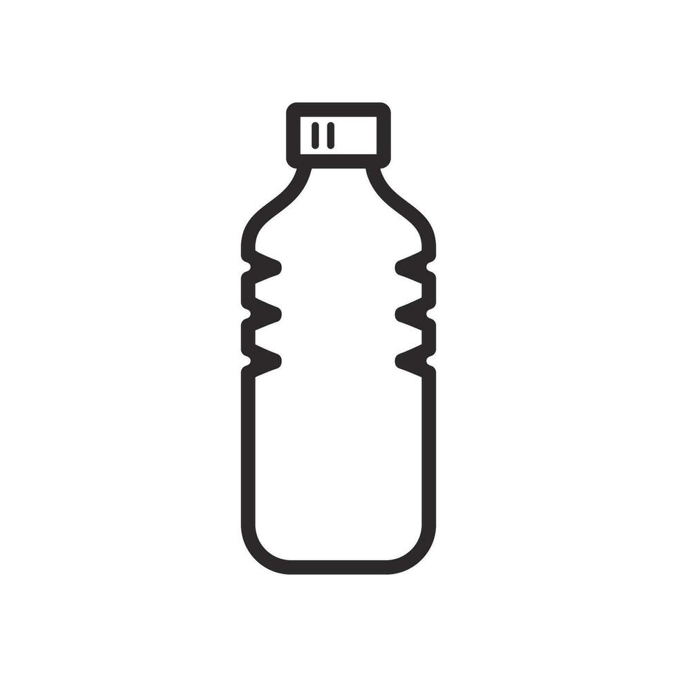 fles van water icoon. alcohol drinken symbool. vlak vector illustratie