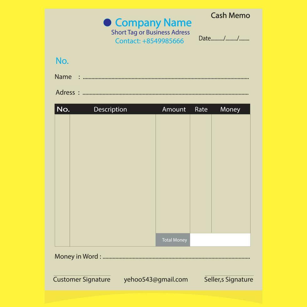 vector bedrijf contant geld memo ontwerp vrij vector