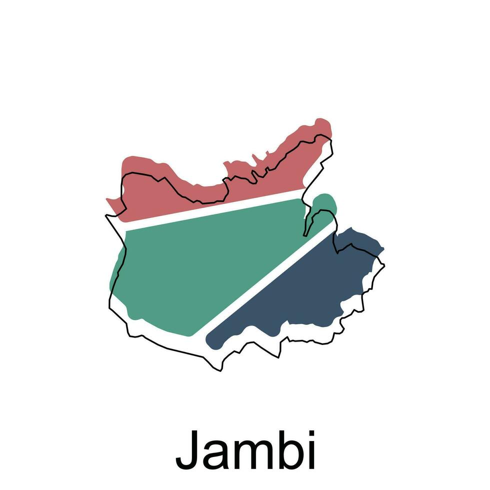 kaart van jambi ontwerp sjabloon, vector illustratie van kaart van Indonesië Aan wit achtergrond