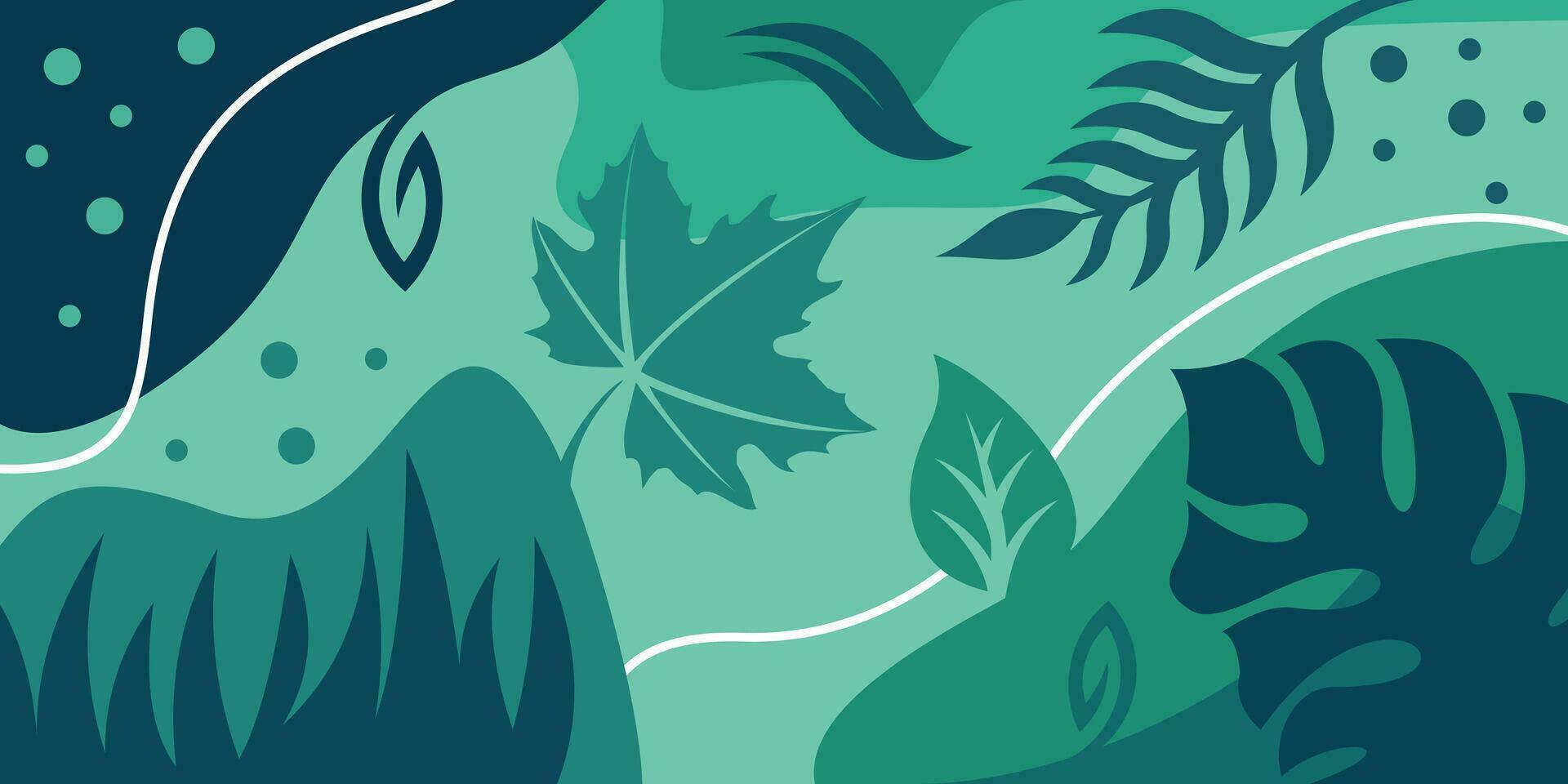 vector abstract botanisch met groen blad natuur vector geïsoleerd elementen ontwerp illustratie