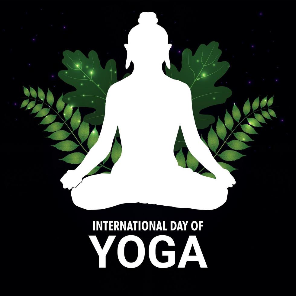 internationale yoga dag viering achtergrond vector