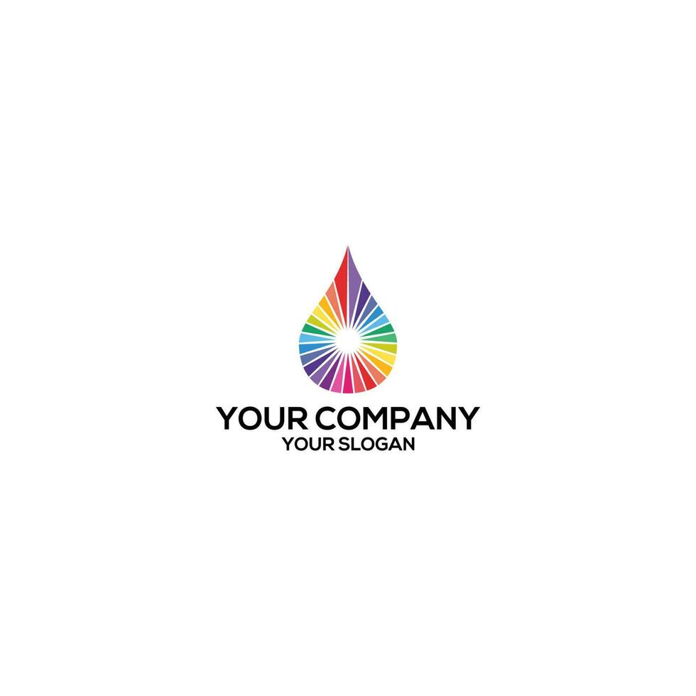 spectrum water logo ontwerp vector