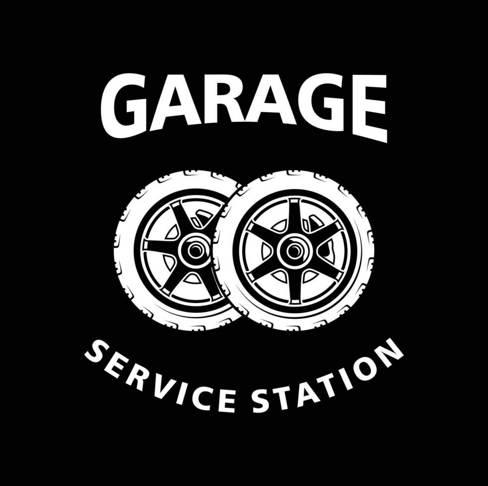 auto logo, garage, onderhoud, onderdelen. auto onderdelen auto reparatie logo illustratie vector