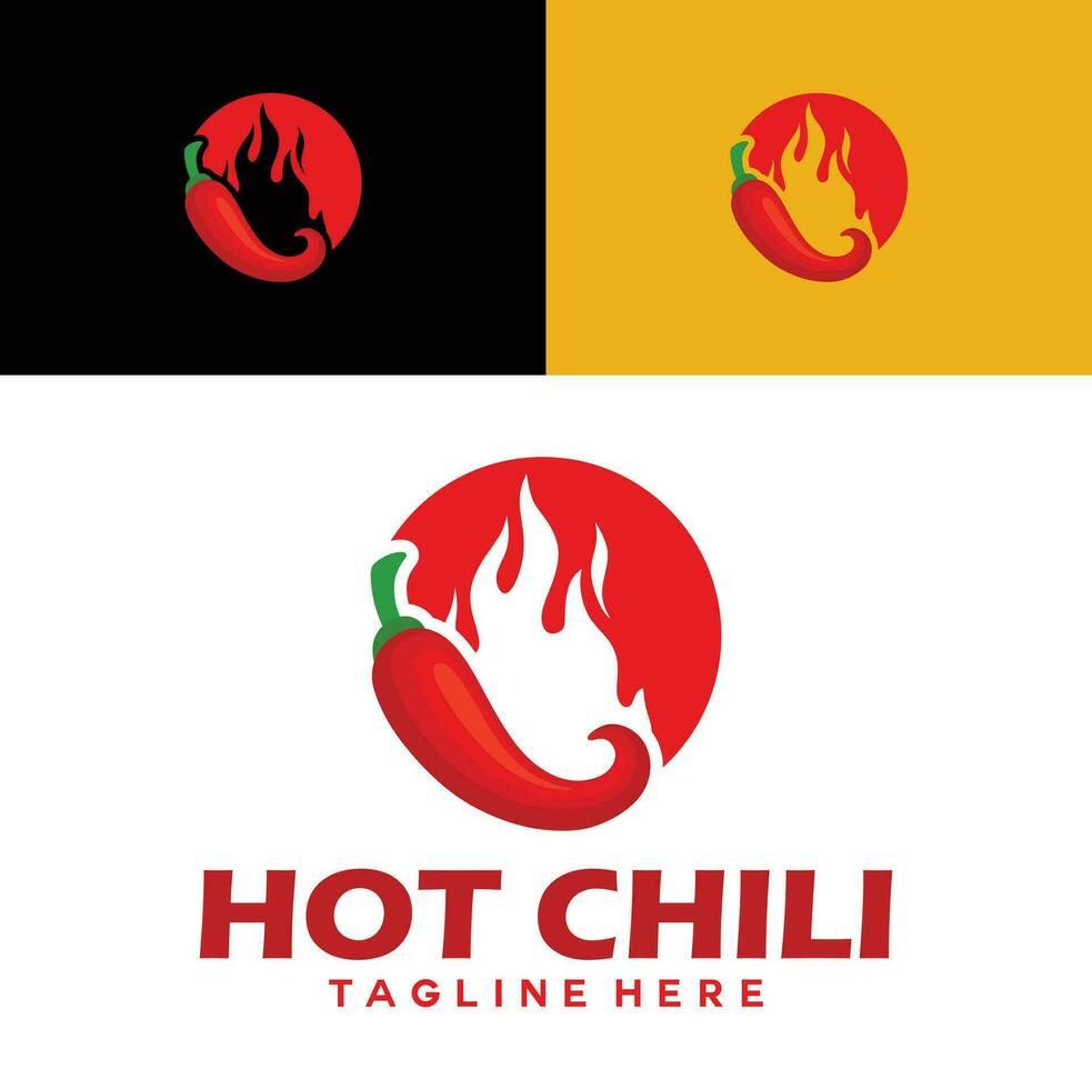 heet Chili logo ontwerp concept vector sjabloon. pittig Chili logo icoon premie vector