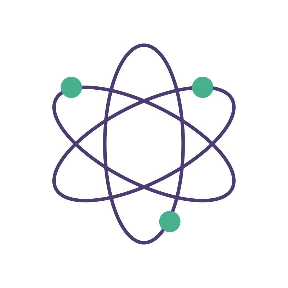 atoom molecuul wetenschap vlakke stijl vector