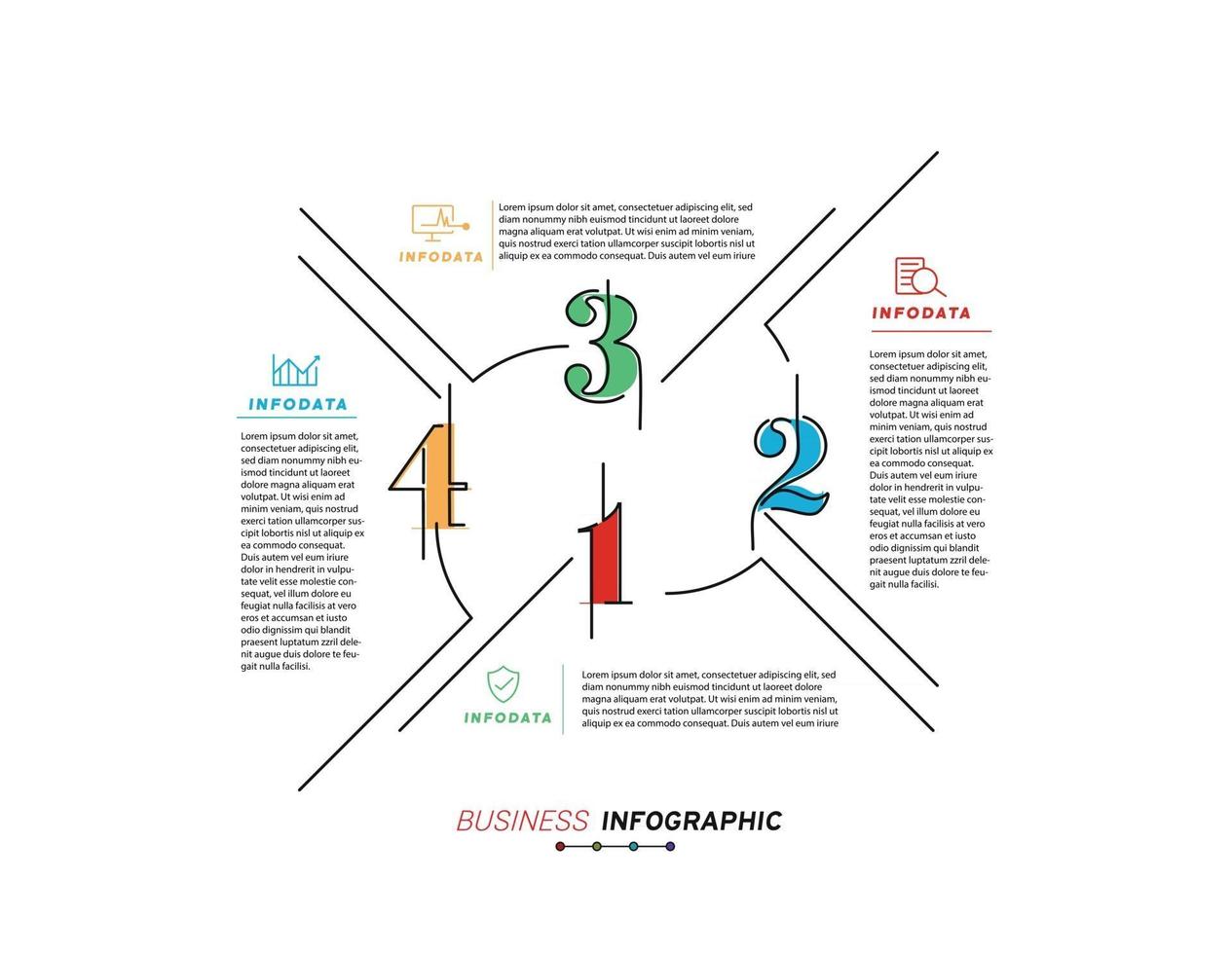 ontwerpelementen van zakelijke infographics moderne infochart-marketinggrafiek en grafieken staafdiagrammen vector