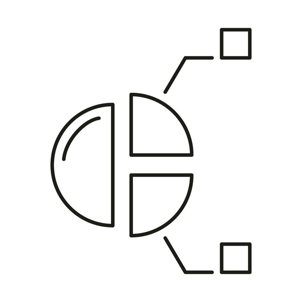 informatie diagram concept, online databank computer technologie icoon, info schets vlak vector illustratie, geïsoleerd Aan wit.