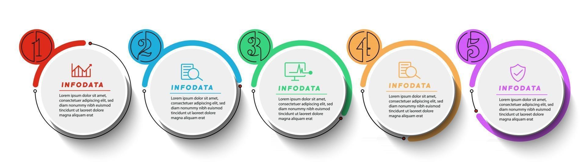 ontwerpelementen van zakelijke infographics moderne infochart-marketinggrafiek en grafieken staafdiagrammen vector