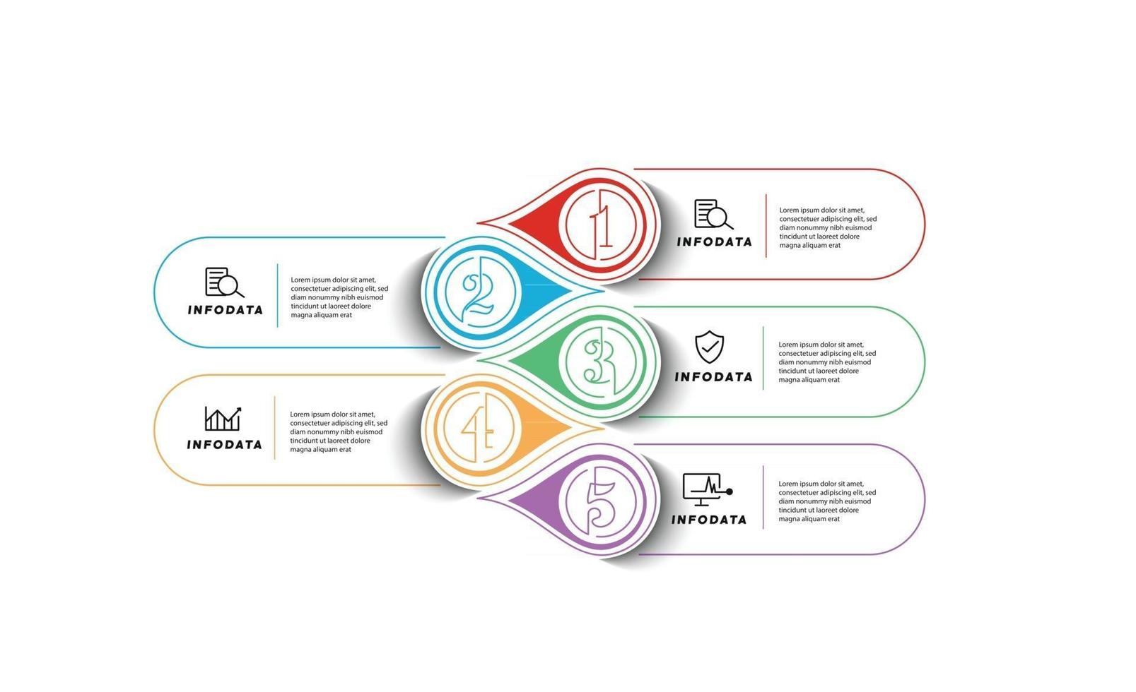 ontwerpelementen van zakelijke infographics moderne infochart-marketinggrafiek en grafieken staafdiagrammen vector