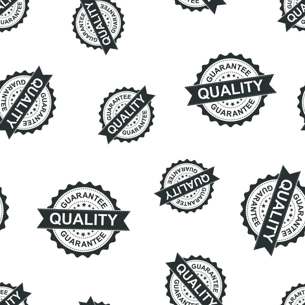 garantie kwaliteit zegel postzegel naadloos patroon achtergrond. bedrijf concept vector illustratie. kwaliteit insigne symbool patroon.