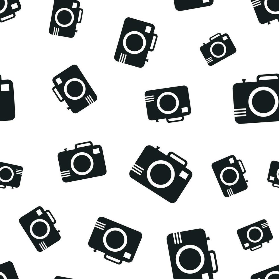 camera naadloos patroon achtergrond. bedrijf vlak vector illustratie. fotocamera symbool patroon.